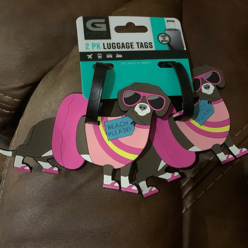 Dachshund 2 pk luggage tags
